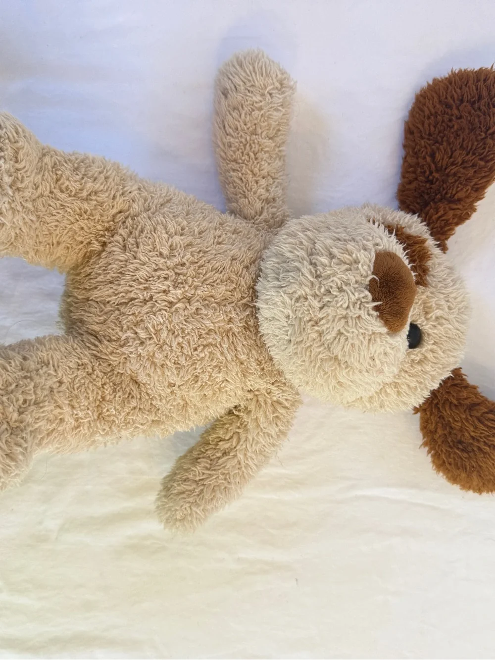 Soft Cuddly plush dog Tan Brown Patches  10” Floppy Stuffed Animal Toy, 2013